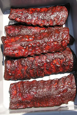 bbq ribs smoked tasty red